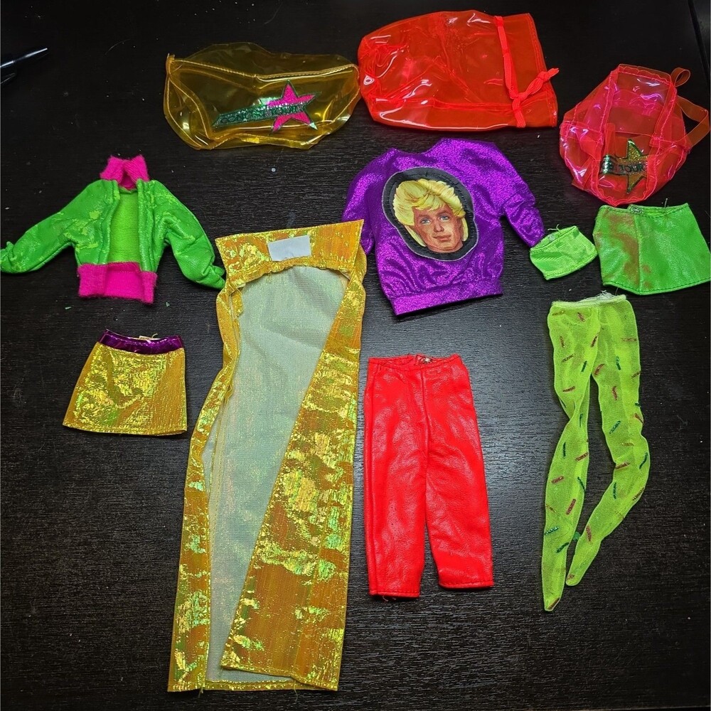 Barbie and the Rockers Concert Tour Fashions 1986 Neon Outfits Vintage Mattel